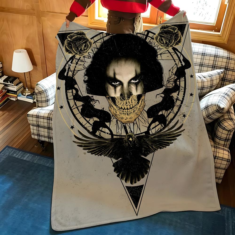 Movie T-The C-Crow Throw Flannel Cozy Print Blanket, Portable, Durable Machine Washable Cute Cool