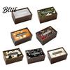 Bathroom Tissue Case Wooden Box Cover Rectangular Paper Towel Dispenser Decorative Napkin Storage Dining Room Holder Organizer for Office Desk Home