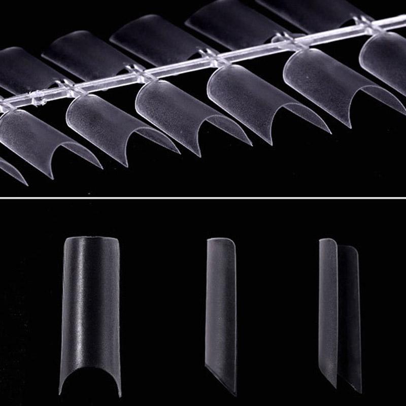 504Pcs Transparent Stiletto Fake Nail Tips Acrylic Ballerina Nail Tips Long Shape Half Cover Coffin Professional False Art Nail