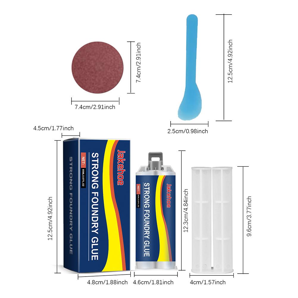 1/2set Metal Repair Glue Quick Drying Waterproof Strong Casting Welding Filler Metal Epoxy Glue Repair for Metal Welding Casting