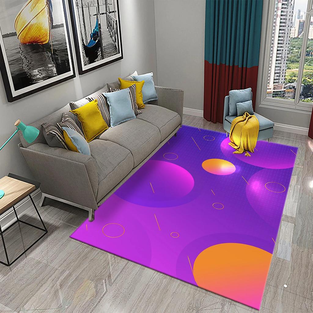 Colorful Lines Circle Geometry Texture Carpet for Bathroom Kitchen Entrance Doormats Anti-slip Rugs Bedroom Decor Floor Carpet