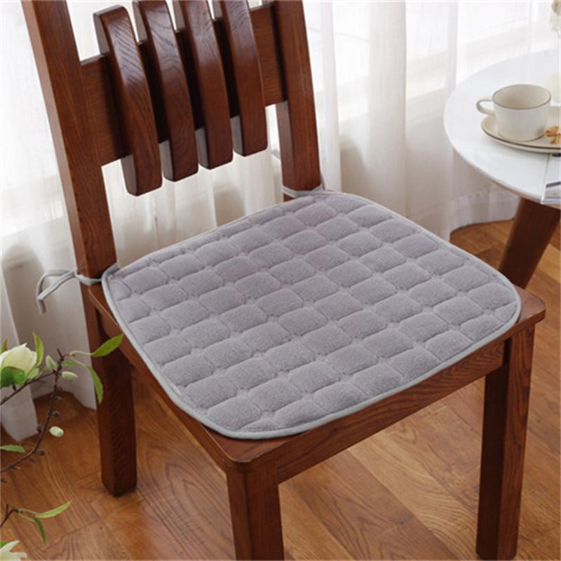 Plush Anti Slip Office Chair Cushion Home Computer Chair Cushion Living Room Dining Table Chair Cushion Machine Washable 40CM