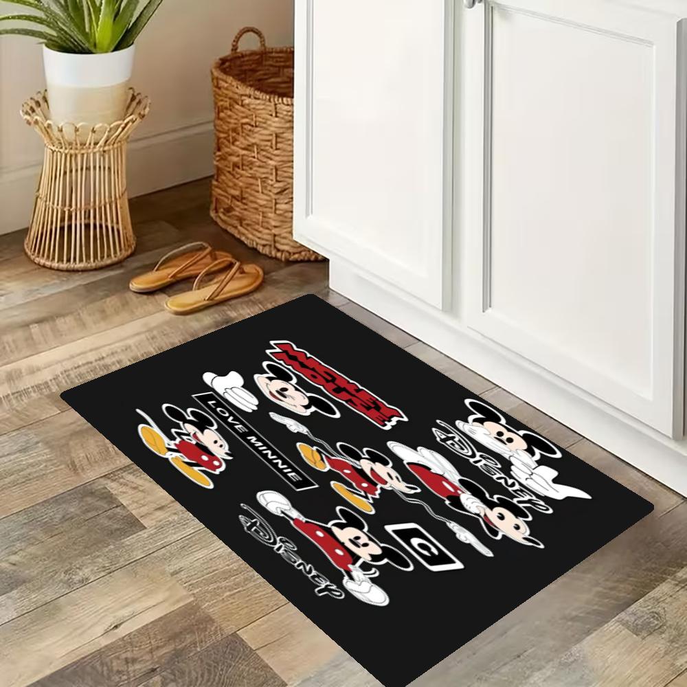 Mickey Mouse Comic Strip Kitchen Mats Durable Bathroom Pads Comfortable Rugs Carpets For Kitchen Home Office Sink Laundry Room Bathroom Decor