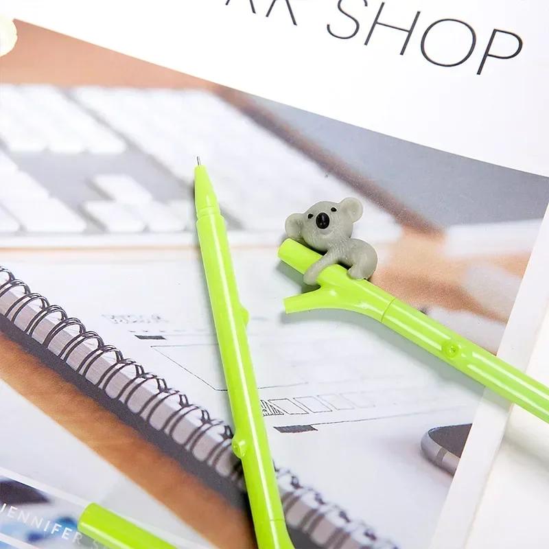 3pcs Cute Koala Gel Ink Pen Business 0.5mm Novelty Good School Office Supply Accessories Pens for Writing Gift Stationery