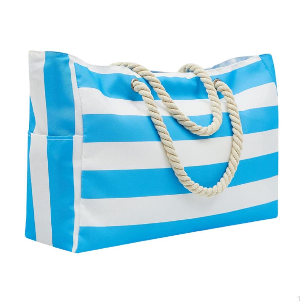 Chic Beach Tote Purse with Secure Closure for Ladies