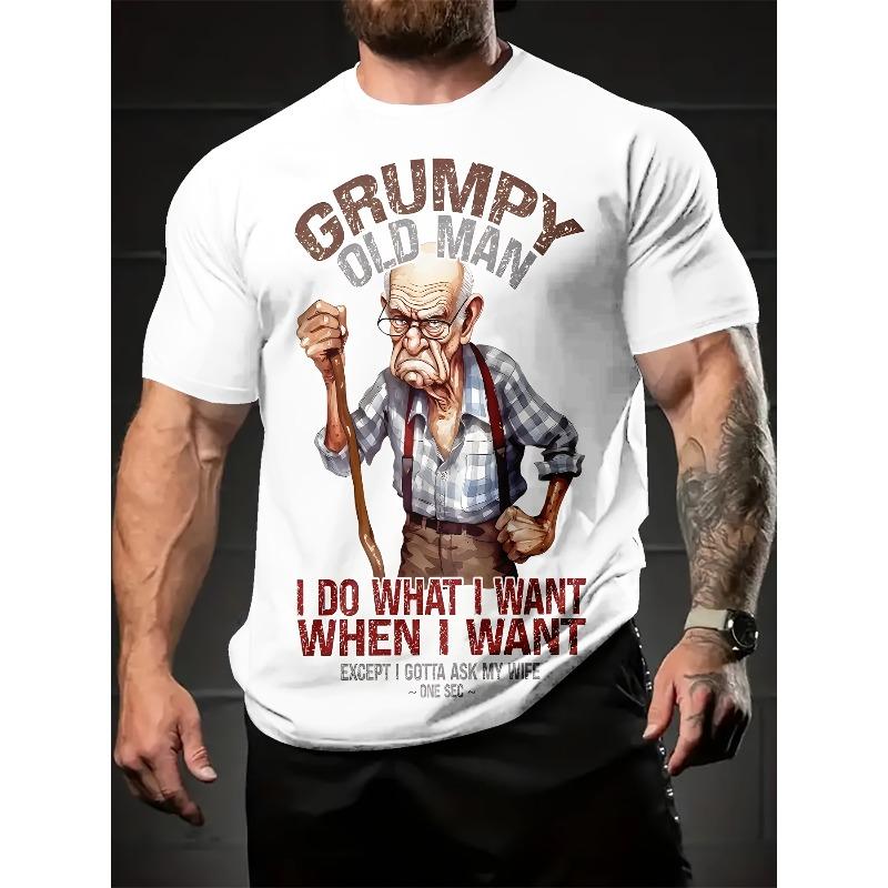 T-shirt Imprimé Mode Homme Nouveau Style Été, Col Rond, Coupe Ample, Surdimensionné, Cool, Décontracté