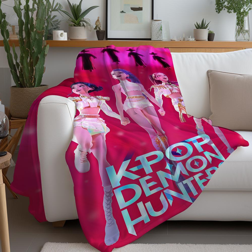 Singer K-Kpop D-Demon H-Hunters Blanket Warm And Soft Suitable For Bedroom Living Room Sofa Bed Office Travel Camping