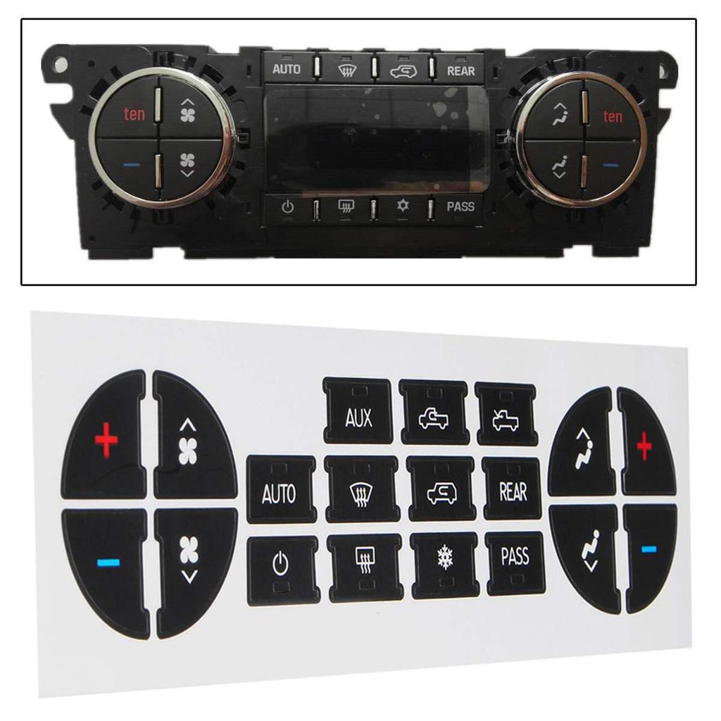 Aufkleber zur Reparatur von Auto-Innentasten – Schlüssel, Klimaanlage, Zentralsteuerung, CD-Radio-Audio