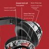 P85 Bluetooth Over-ear Wireless Headset: Colorful Graffiti Design, Cool Luminous RGB, Deep Bass, Foldable.