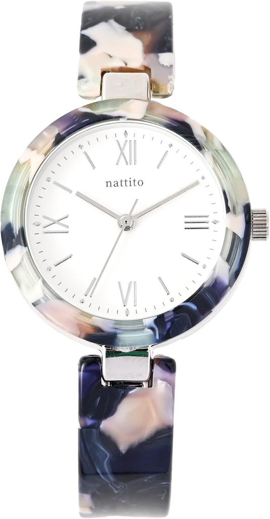 Fieldwork Acetate Bangle Watch with Tortoiseshell and Jelly Easy to Japanese Black Women's Bracelet, Wear, Movement, YM132-4,