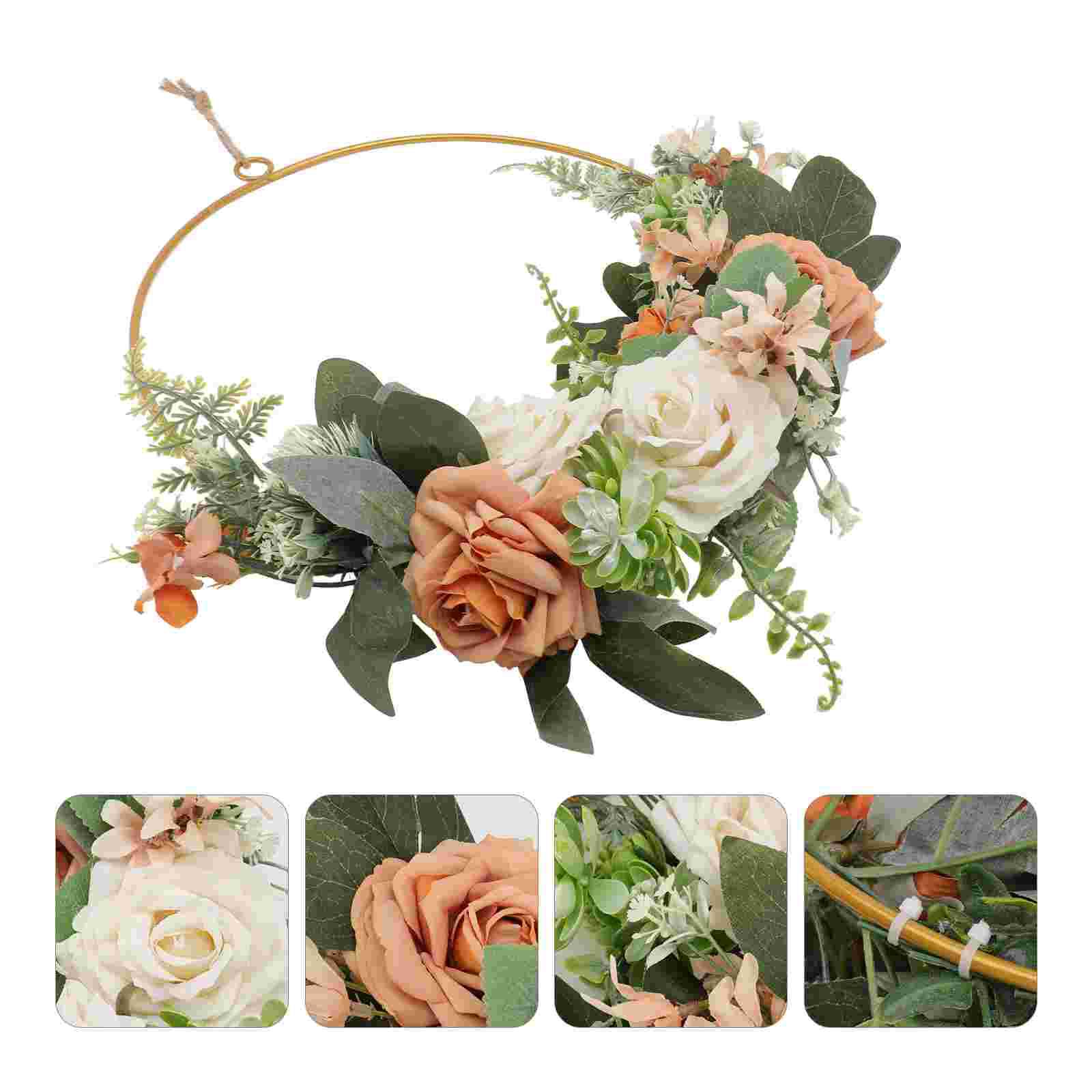 

Настенный подвесной искусственный венок-гирлянда, декоративные украшения для крыльца фермерского дома оранжевый