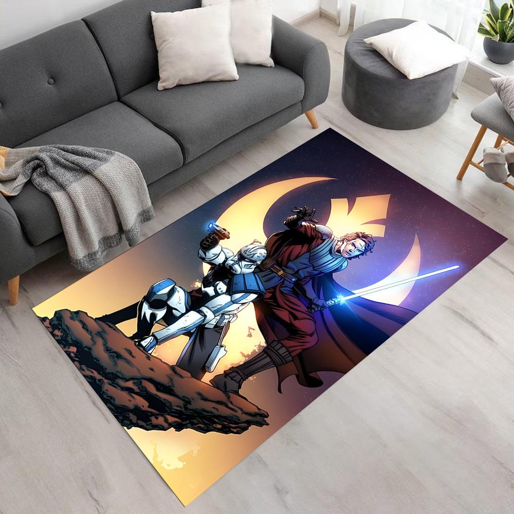 Star Wars Floor Mat Suitable for Foyer Study Room Kitchen Dining Room Antislip Carpet Anime Office Decor Best for Christmas