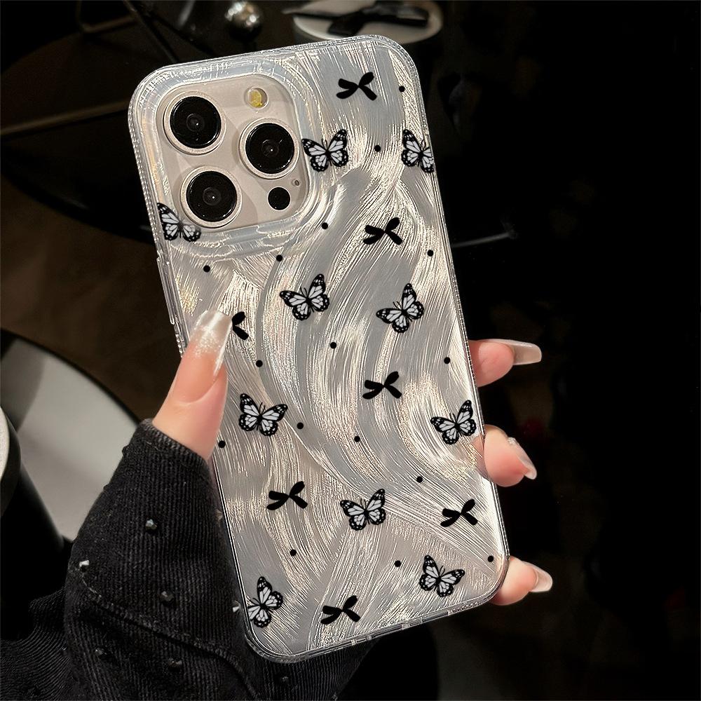 Creative Black Butterfly iPhone Case for iPhone 17, iPhone 17 Pro Max