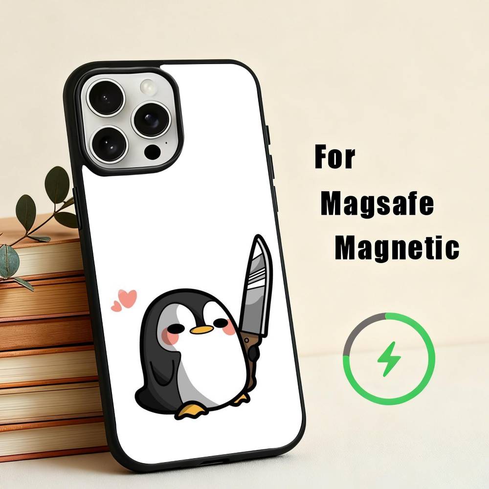C-Cartoon-N P-Penguin   Phone Case For iPhone 17,16,15,14,13,12,Plus,Pro,Max for Magsafe Magnetic Wireless Charging