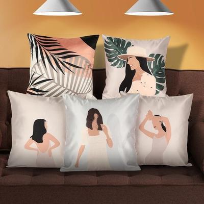 "Prémiové designové sady povlaků na polštáře – Živé potisky a umělecké motivy"- Sada 5