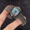 Labradorite Cuff Bracelet Labradorite Bracelet Copper Wire Wrapped Jewelry Handmade Adjustable Bangle Wire Wrap Gemstone Bangle Gift For Him