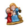 Christmas Nativity Scene Resins Miniature Figurines Cartoon Manger Scene Statues Tabletop Holiday Decoration Ornament M68E