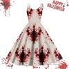 Kvinners avslappede Halloween-trykte seler vintage kjole
