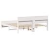 Platform Bed Frame with Shelf White 180 x 200 cm Solid Pine Wood