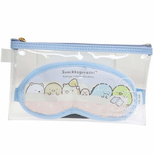 SHOBIDO Sumikko Gurashi Eye Mask & Earplug Set with Case, Travel Goods/Oyasumi San-X