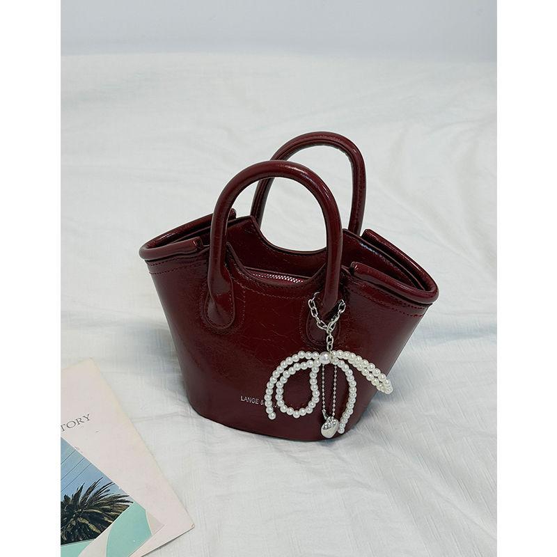 Premium sense light luxury vegetable basket bag women 2025 new niche design portable bucket foreign style messenger bag