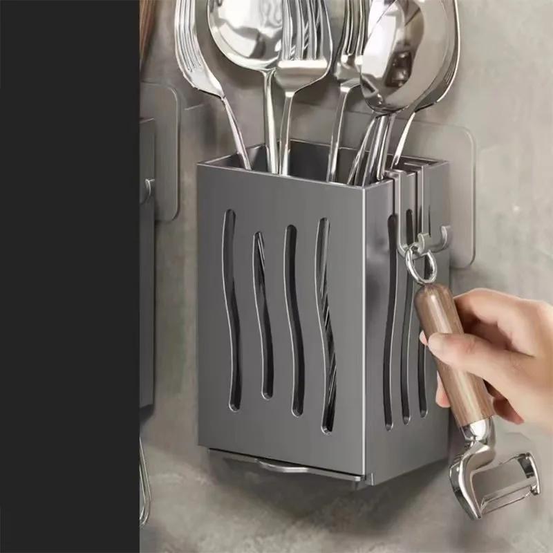 1Pc Cutlery Holder Kitchen Tableware Drainer Spoon Fork Chopsticks Storage Basket Rack Multifunctional Kitchen Tableware Organiz