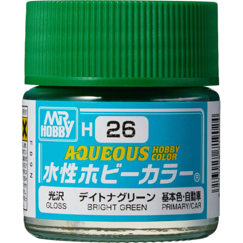 

GSI Creos New Water-based Hobby Color Daytona Green Gloss 10ml Model Paint H26