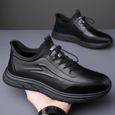 MódaKůže Pánské Skateboardingové Boty outdoorová móda Ploché Černé Ležérní Boty Lehké Tenisky Prodyšné Boty Zapatillas Hombre
