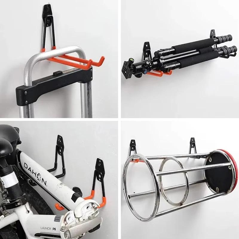 Heavy Duty Metal Hook Wall Mount Heavy Duty Garage Organizer Steel Hooks Water Pipe Bicycle Hanger Load Bearing Accessories