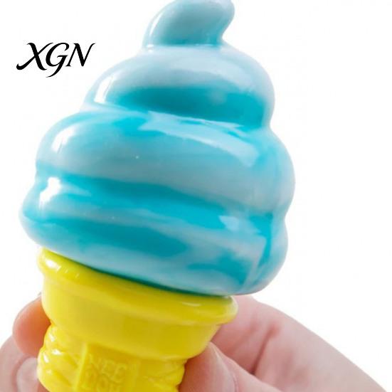 Ice Cream Cone Sensory Toy Squeeze Simulated Fidget Portable Travel Stress Relief Soft Stretch Ball