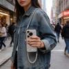 Elegant Crystal Beaded Phone Lanyard With Pvc String For Women And Men