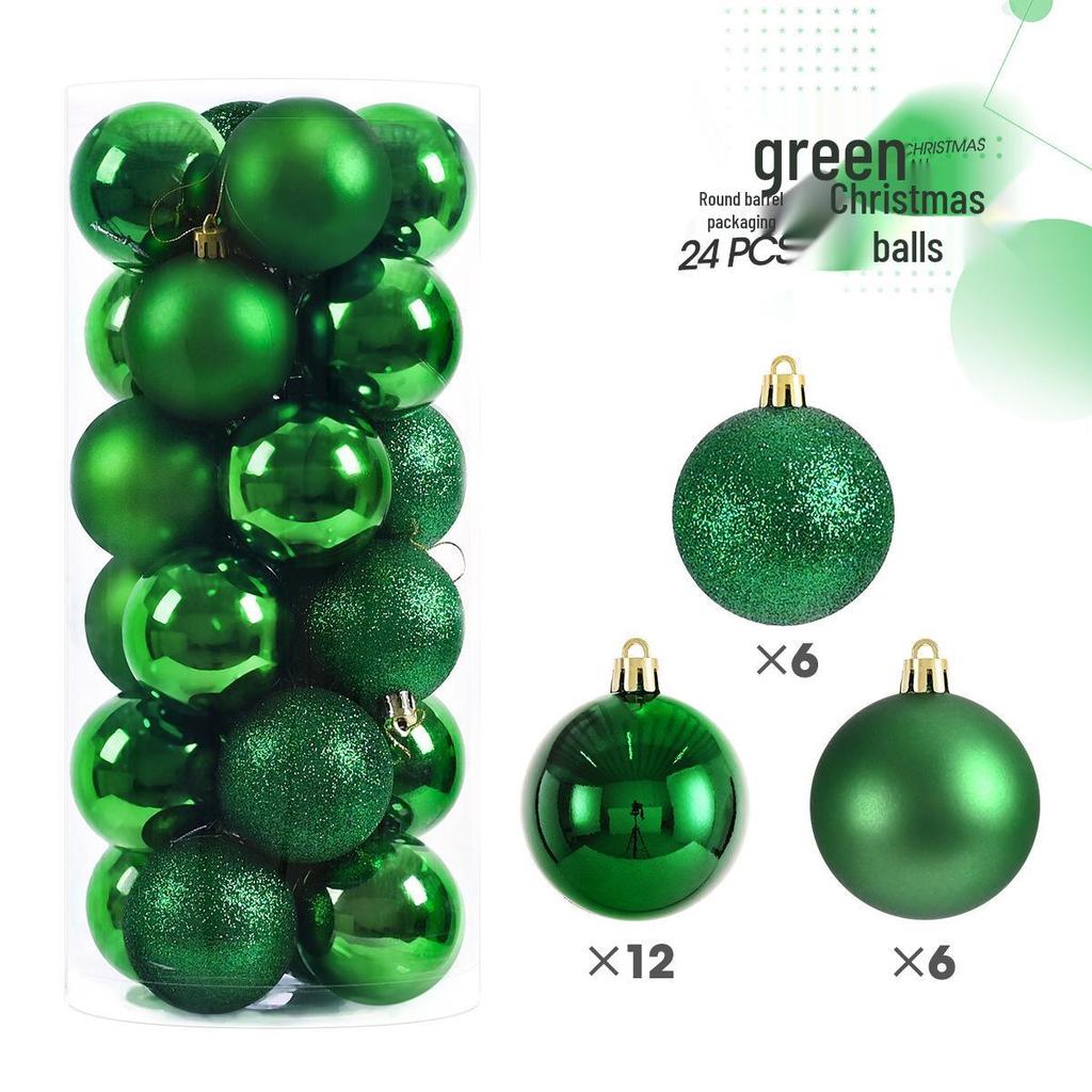6cm Electroplated Hanging Christmas Ball Ornament Set
