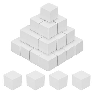 METERXITY 50-dielne drevené kocky pre domácich majstrov, 0,4" (1 cm) Farebné prírodné drevené kocky na remeslá, puzzle, hry, svadby, dekoráciu domácnosti, kocky a stavanie,