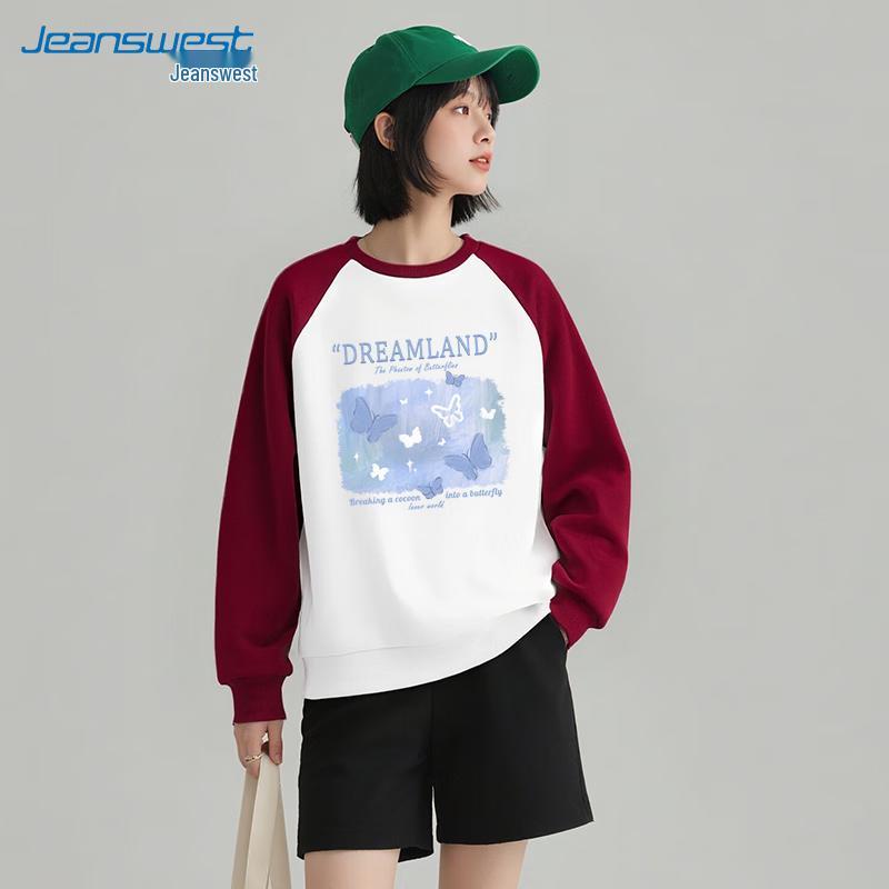 

JEANSWEST Women s Graphic Print Round Neck Sweatshirt XL