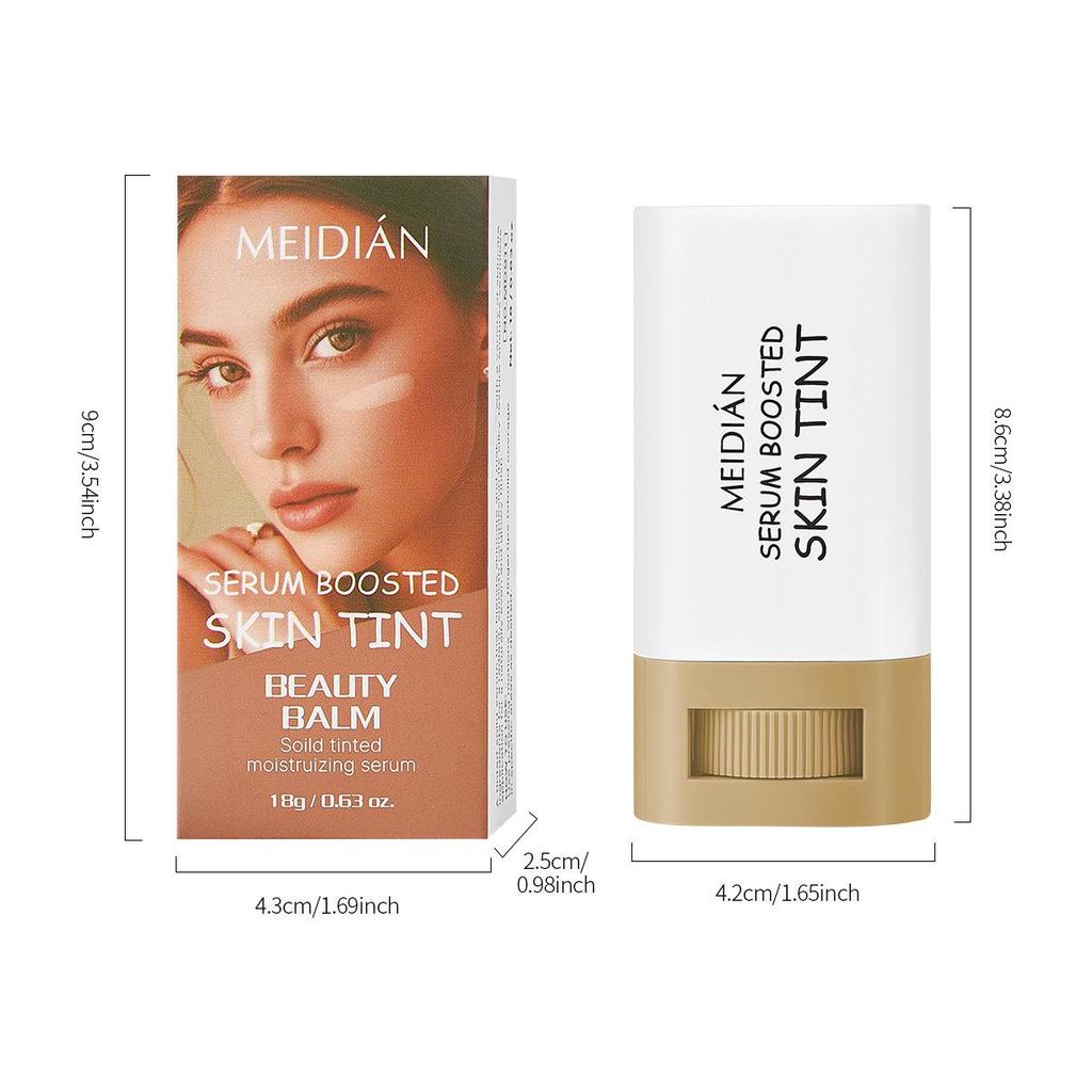 Color-Changing Hydrating Foundation Stick: 6 Shades for Radiant, Natural Coverage and Moisturizing Concealment.