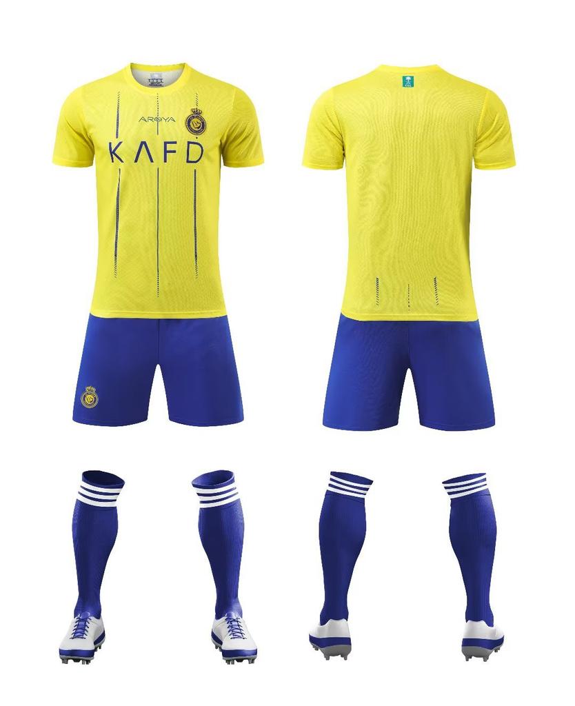 23-24B Riyadh home club football jersey children's clothing adult set size 14-2XL