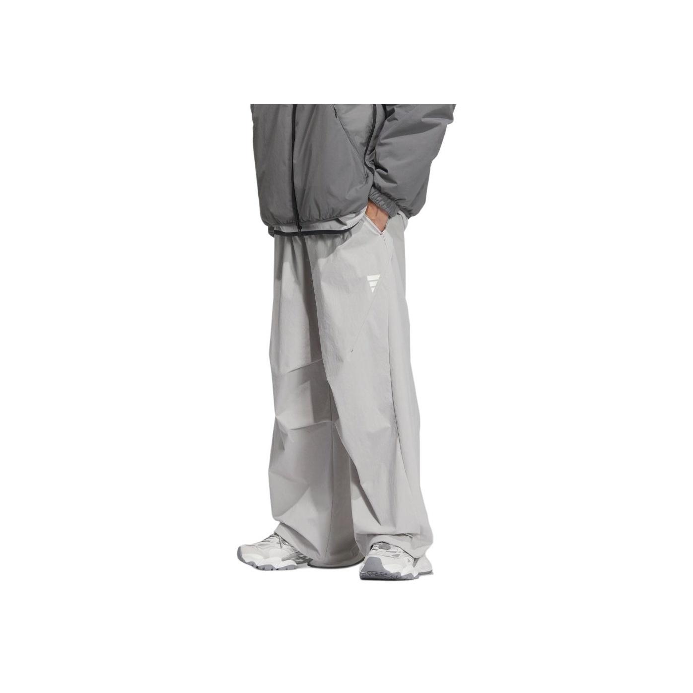 Adidas FOS Series SS25 Sports Lifestyle Fashion Comfortable Versatile Loose Knit Sweatpants Men Bottoms Light-Gray KB4618 2XL