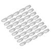 40pcs Wig Clip Set Stainless Steel DIY 9 Teeth Snap Comb Hair Extension Clips Accessories 1.3in Silver