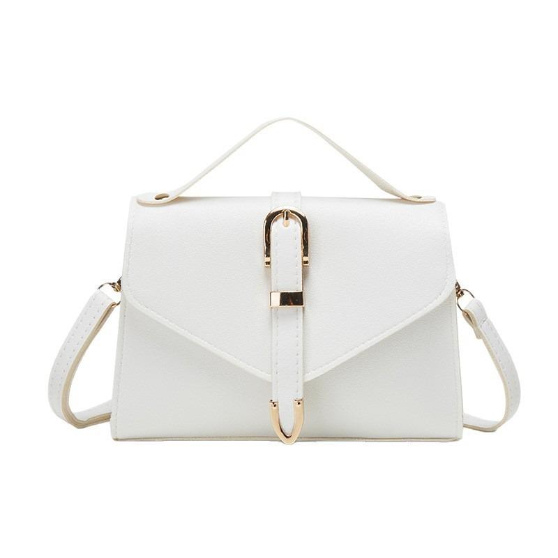 Personalized trend belt women's bag new fashion portable messenger bag solid color shoulder messenger small square bag