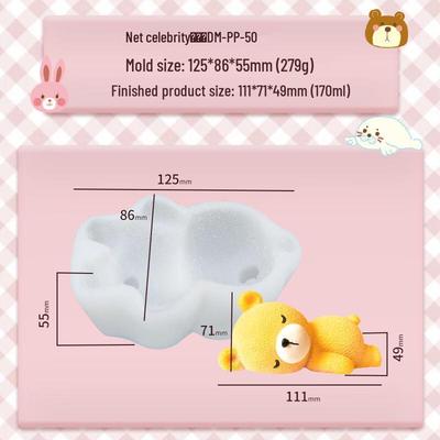 Cute Lying Bear Silicone Cake Mold