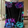Graffiti LOLPrinted Flannel Blanket Cozy Skin-Friendly Warm Throw for Couch Bed Indoor Daily Use