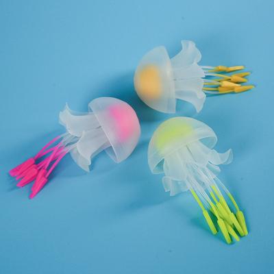 Decoração de paisagismo de aquário Acessórios para aquário Decoração de aquário Silicone brilhante Água-viva falsa Ornamentos artificiais