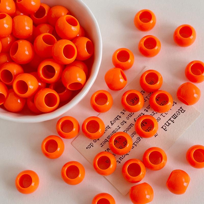 12x10mm Solid Color Acrylic Macaron Beads for DIY Shoelaces, Bag Chains & Weaving Accessories