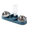 15 Degrees Raised Cat Automatic Water Dispenser Double Bowl Pet Food Container  Rabbits