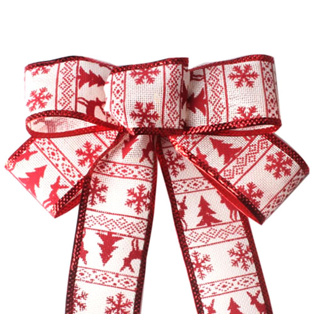 Holiday 25cm Delightful Bow Decoration In White Pink And Blue For Merry Christmas Celebrations