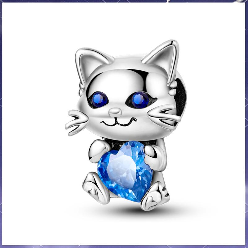 Медный Кот Сердце Обнимающиеся Бусины Шарм Подходит Для Изящных Женских Браслетов Diy Ювелирные Изделия Подарки