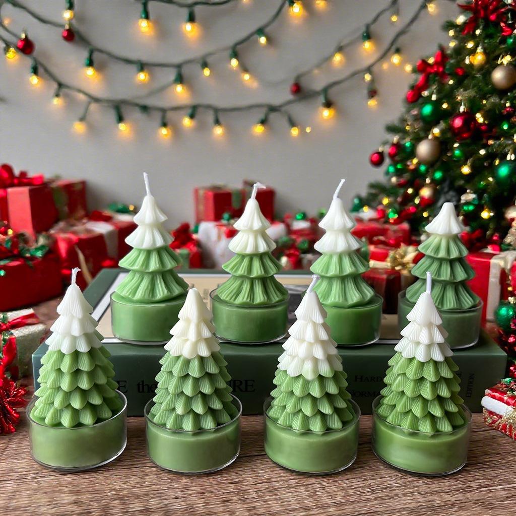 1/3PC Christmas Candles Gingerbread Man Christmas Tree Shape Scented Candles Handmade Aroma Candle Halloween Party Home Supplies