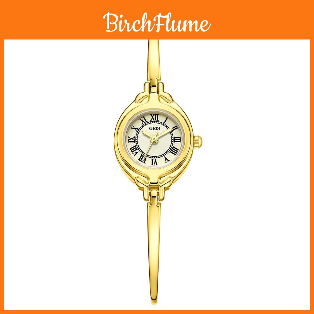 Vintage Small Round Dial Wristwatch For Women With Quartz Movement