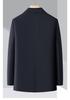 Autumn 2025 Men's Iron-Free Lapel Windbreaker Jacket for Middle-Aged & Elderly - Casual, Versatile, Buttoned Coat