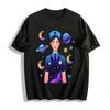 Galaxy Themed Nurse Print Casual Top For Medical Workers Pure Cotton T-shirt